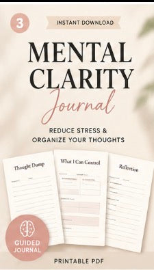 Mental Clarity Journal | Anxiety & Overthinking Workbook | Guided Reflection Printable