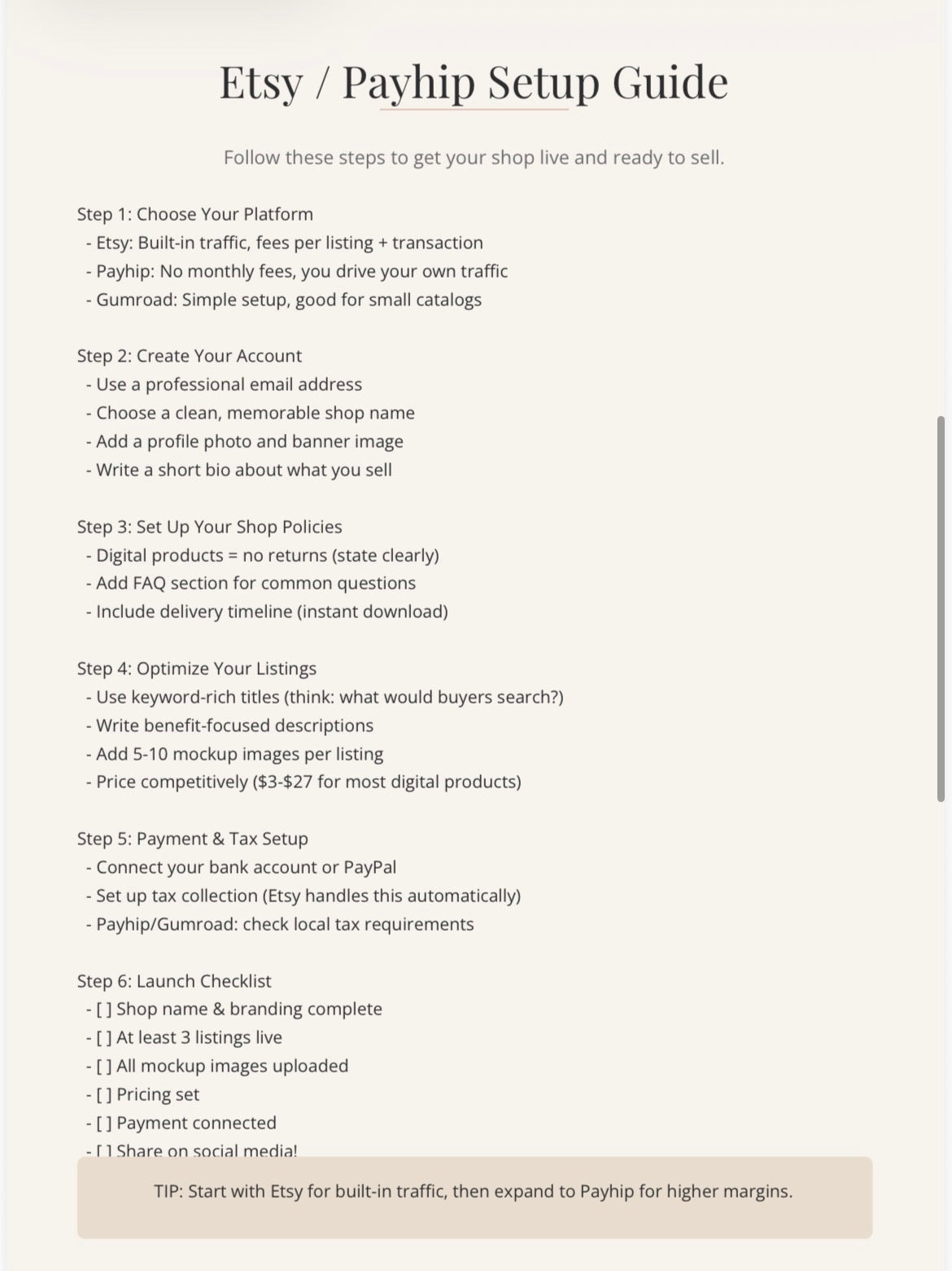 Content Creator + Digital Business Starter Kit Done-for-you templates