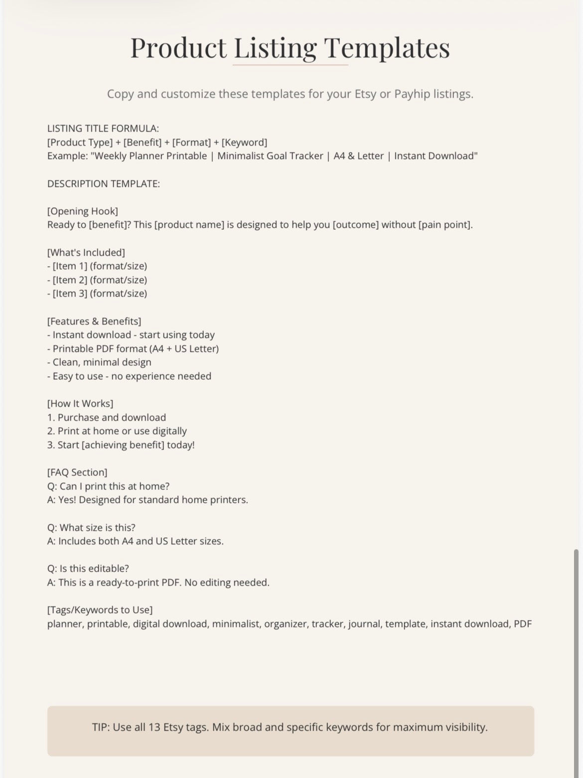 Content Creator + Digital Business Starter Kit Done-for-you templates