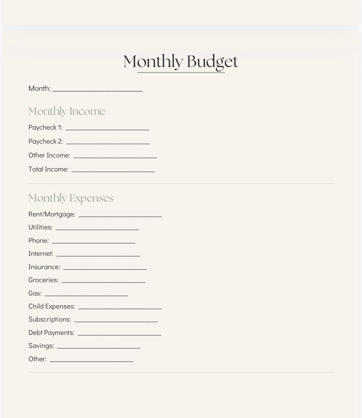 Family Budget Planner Printable | Monthly Budget Binder | Bill Tracker | Debt Payoff Planner | Savings Tracker PDF