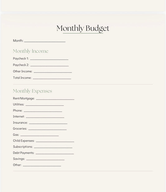 Family Budget Planner Printable | Monthly Budget Binder | Bill Tracker | Debt Payoff Planner | Savings Tracker PDF