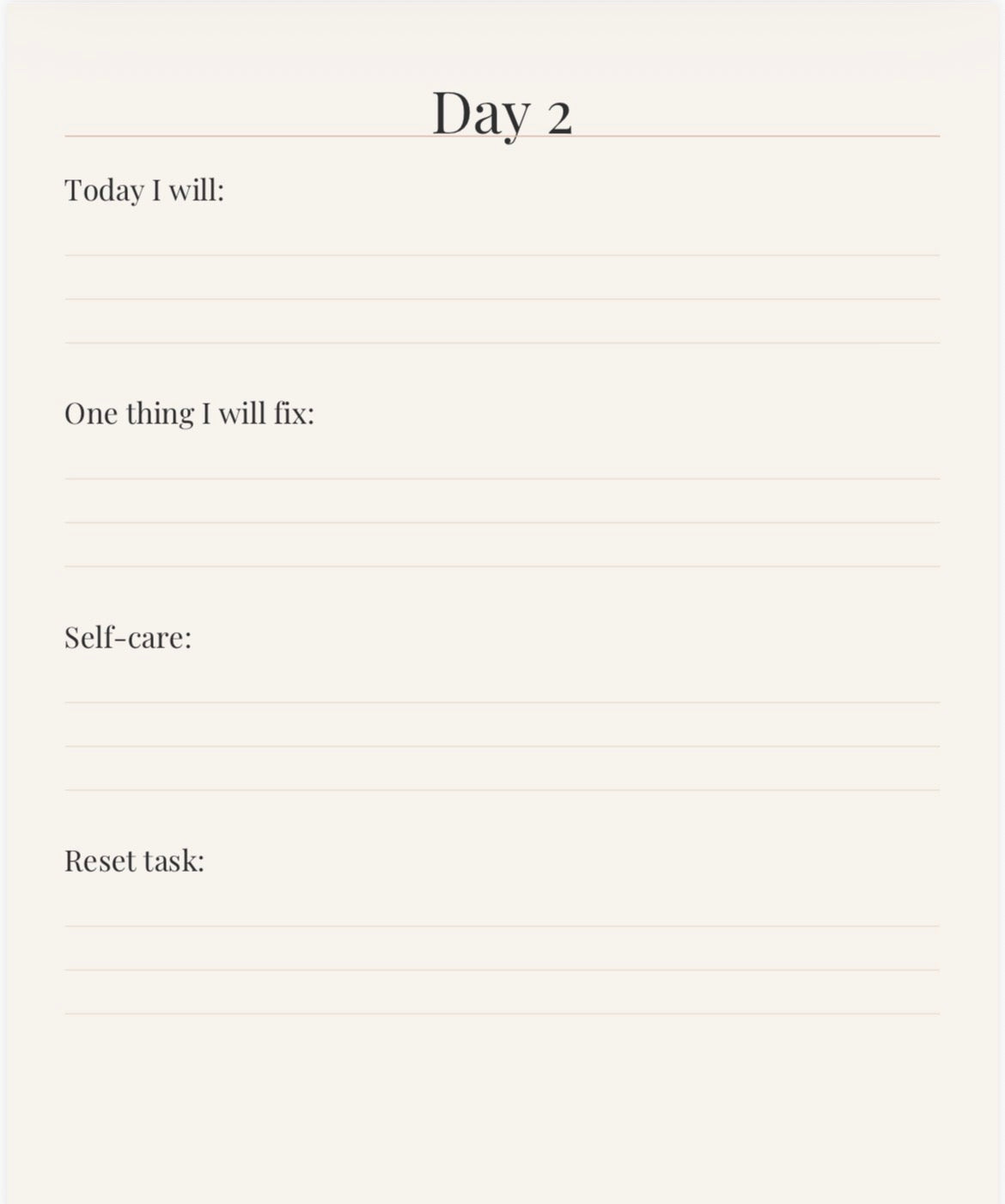 7-Day Emergency Reset Planner | Get Your Life Back on Track | Printable Productivity Challenge