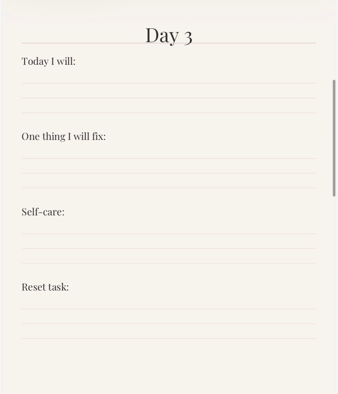 7-Day Emergency Reset Planner | Get Your Life Back on Track | Printable Productivity Challenge