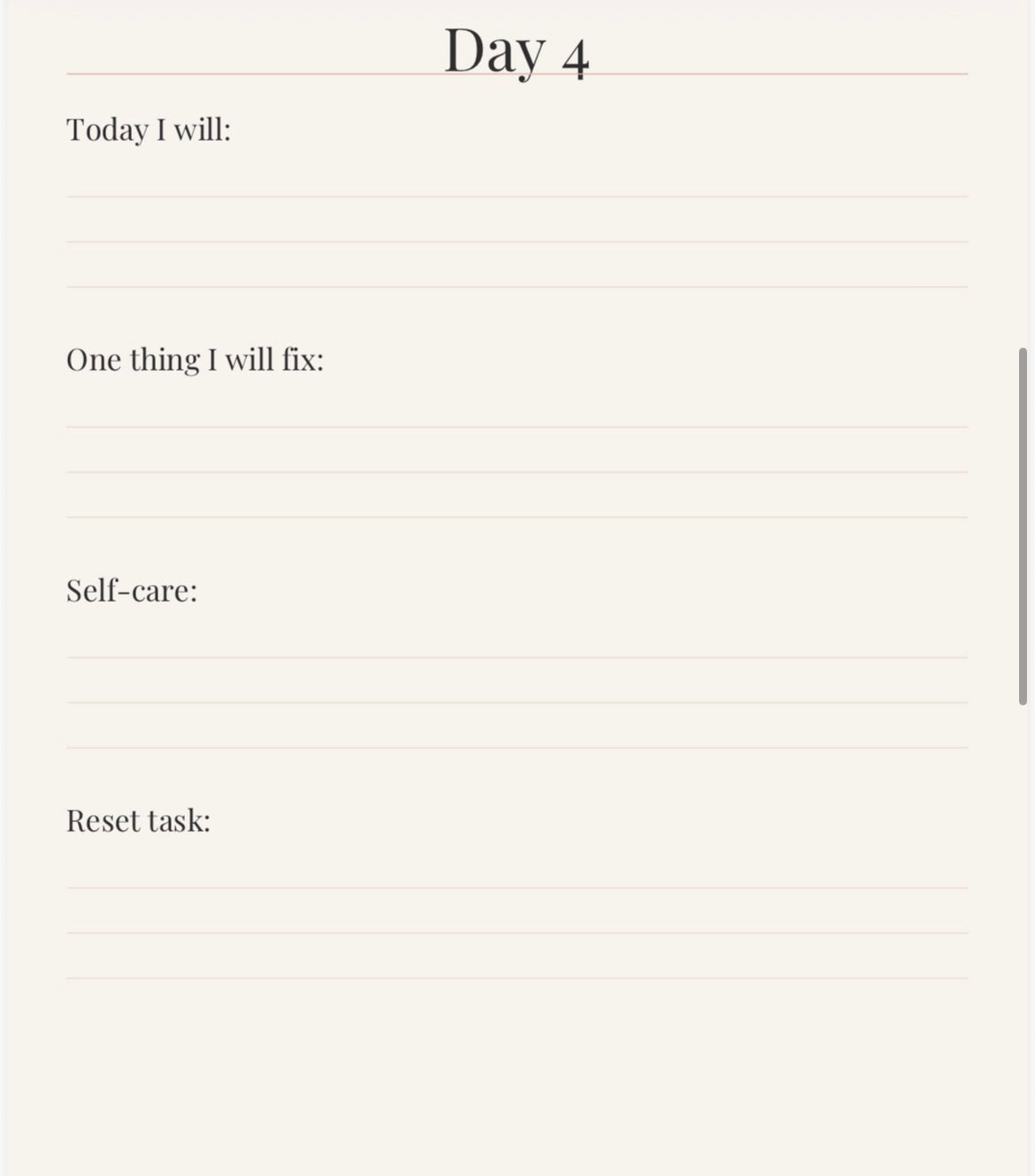7-Day Emergency Reset Planner | Get Your Life Back on Track | Printable Productivity Challenge