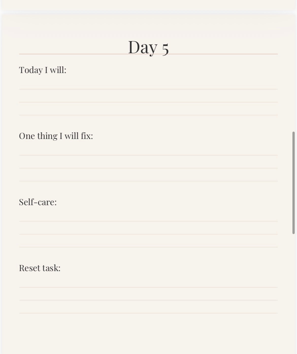 7-Day Emergency Reset Planner | Get Your Life Back on Track | Printable Productivity Challenge