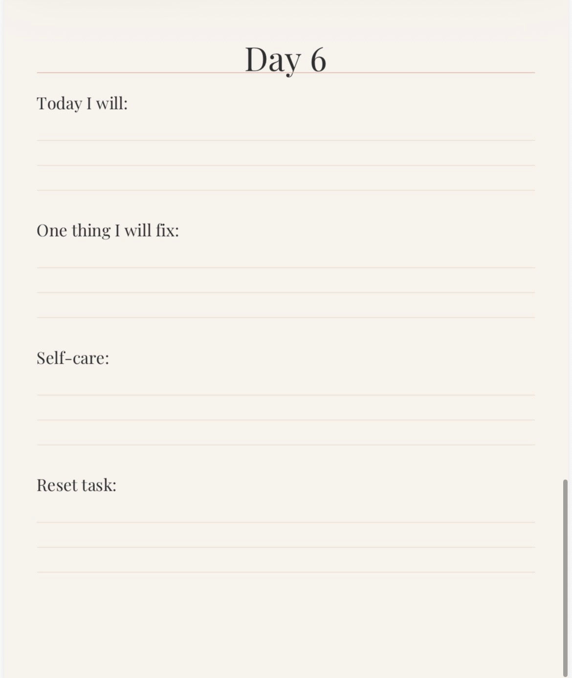 7-Day Emergency Reset Planner | Get Your Life Back on Track | Printable Productivity Challenge
