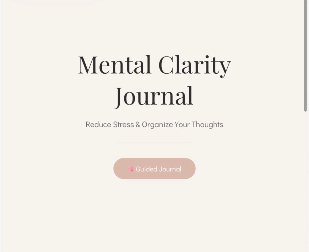 Mental Clarity Journal | Anxiety & Overthinking Workbook | Guided Reflection Printable
